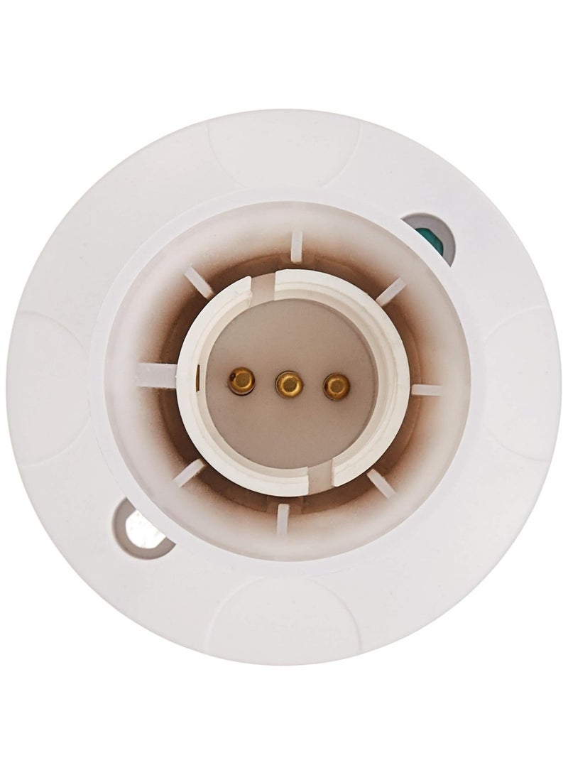 Narken 2 Pack E27+B22 Edison Screw+Pin Type Both Function Base Batten Lamp Bulb Holder/Socket White Color 4A AC220-250V 50-60HZ IP20 - Image 3