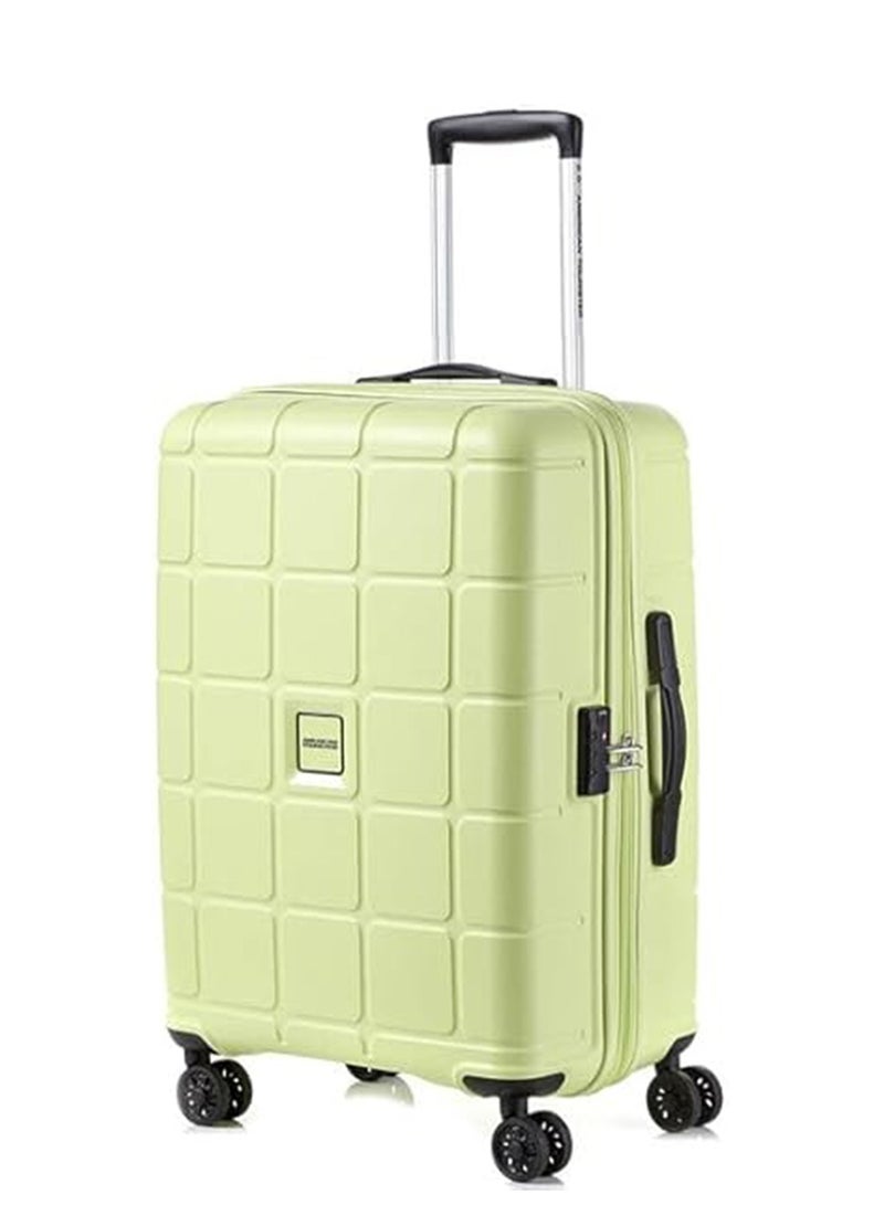 AMERICAN TOURISTER Hundo Suitcase, Cabin Size 55 cm / 20 inch, 4 Spinner Wheels, Hard Top, Polypropylene, Frozen Matcha|DuoSaf™ Security Zipper|Spacious Interior|Lightweight|TSA Combination Lock - 3 Years International Warranty - Image 1