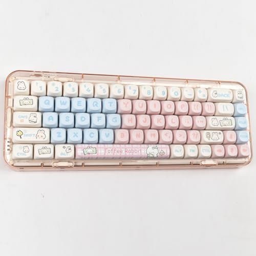 Sumgsn Pink PBT Keycaps MOA Profile Cute Keycap Set 139 Keys Milk Candy Rabbit DYE-SYB Keycap for Mx Cherry Mechanical Keyboard 61/64/84/87/104/108 Layout - Image 3