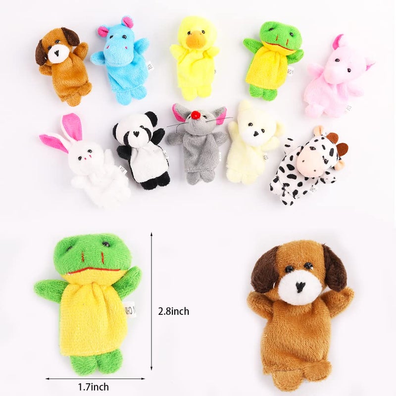 Miaopen 10Pcs Finger Puppets Set - Soft Plush Animals Finger Puppet Toys for Kids, Mini Plush Figures Toy Assortment for Boys & Girls, Party Favors for Shows, Playtime, Schools - Image 2