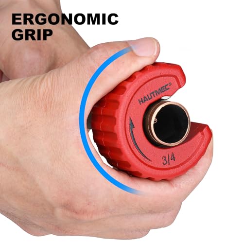 HAUTMEC Copper Tubing Cutter Set 3 PCS Copper Pipe Cutter Tool, In Portable Storage Case, Includes 1/2 in., 3/4 in., and 1 in. Cutters, Reaming Pen, 3 Spare Cutting Wheels, 1 Spare Deburring Blade - Image 5