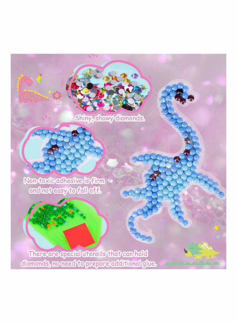 SYOSI Arts and Craft Kits for Kids Boys DIY Diamond Painting Stickers Craft Sets for Kids Age 5 6 7 8 Dinosaur Toys for 6 to 12 Year Old Children - Image 3
