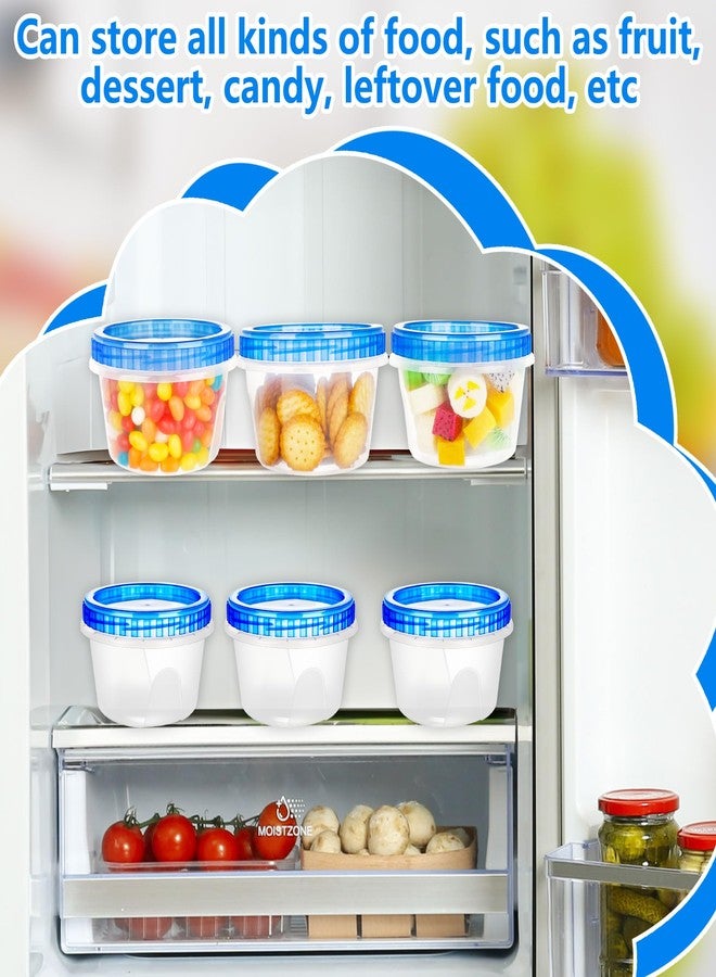 Conagel 18 Pack 16 oz Freezer Storage Containers with Screw Lids Plastic Leakproof Stackable Clear Storage Containers for Food Soup Fruit Oats - Image 4