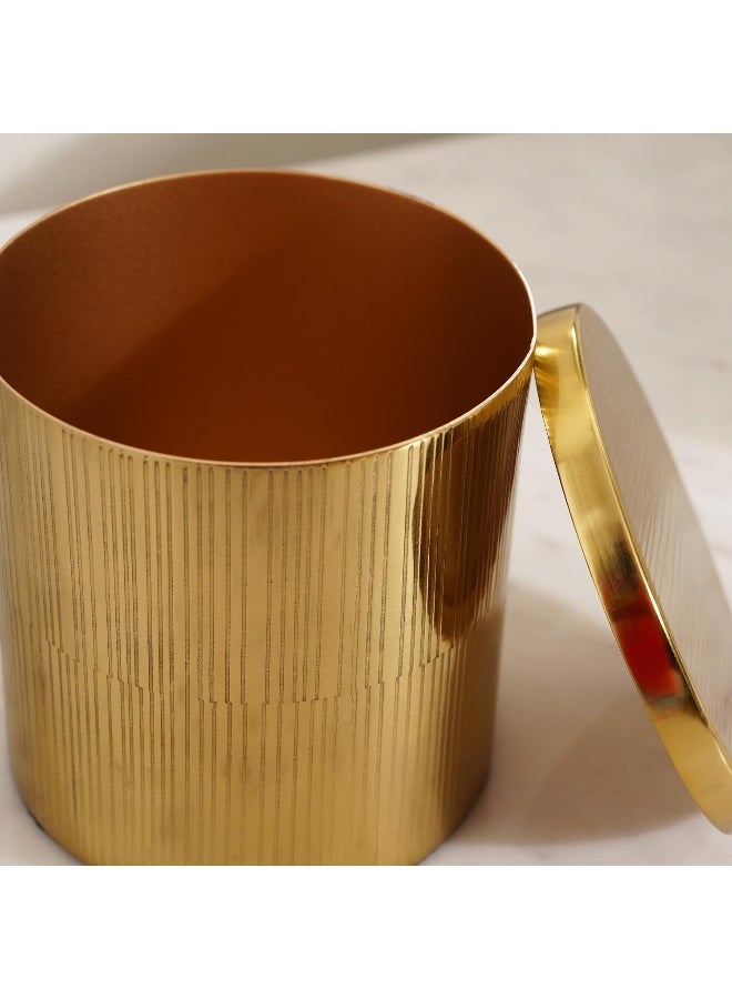 Pan Home جرّة معدنية قطنية ميتور بقطر 9X10 سم - ذهبية - Image 3