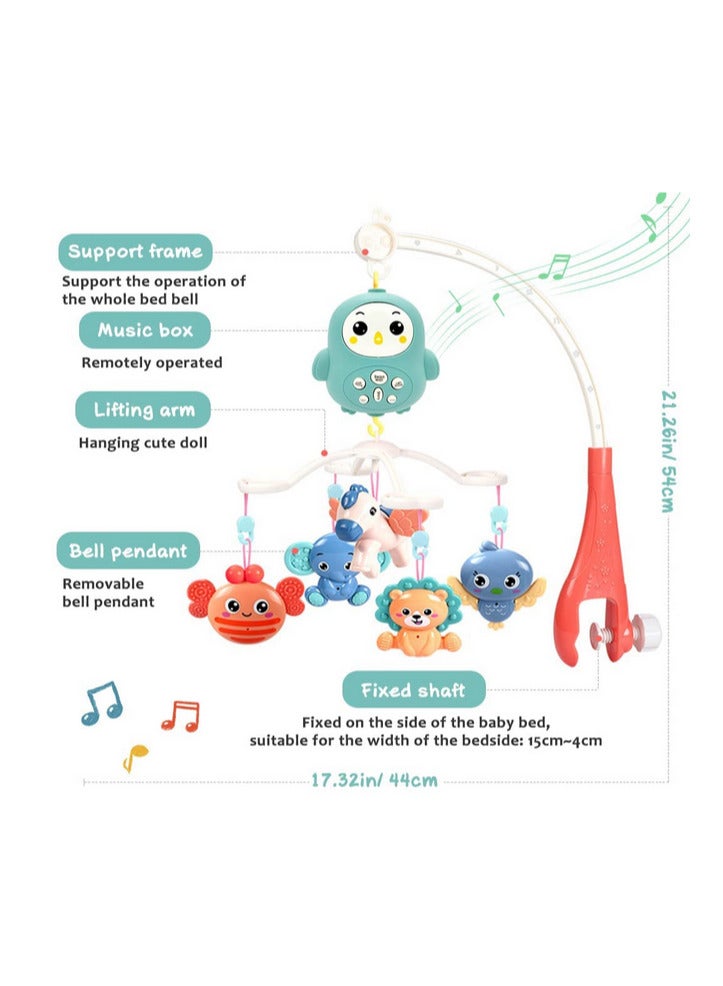 لعبة بيبي بيد بيل الموسيقية، جهاز تحكم عن بعد متعدد الوظائف مزود بجرس سرير أطفال متنقل 360 درجة دوران - Image 4