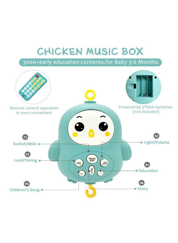 لعبة بيبي بيد بيل الموسيقية، جهاز تحكم عن بعد متعدد الوظائف مزود بجرس سرير أطفال متنقل 360 درجة دوران - Image 5