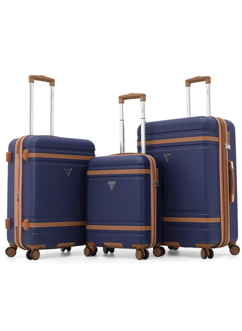 GUESS Guess Premium 3-Piece Polycarbonate Spinner Luggage Set – Durable Hard Shell Travel Trolleys