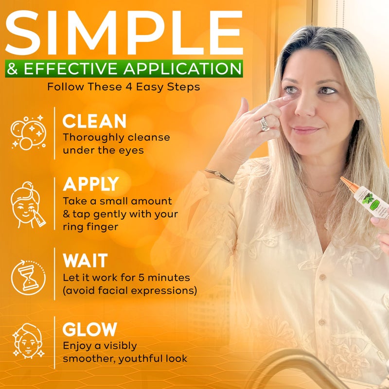 SEAMANTIKA Puffy Eye Treatment Instant results â€“ Naturally Eliminate Wrinkles, Puffiness, Dark Circle and Bags in Minutes â€“ Hydrating Eye Cream w/ Green Tea Extract, Dead Sea Minerals by SEAMANTIKA â€“ .8 fl.oz. - Image 5