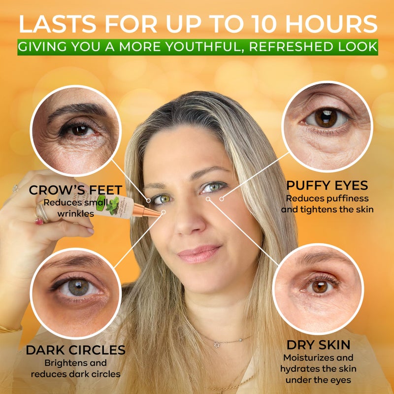 SEAMANTIKA Puffy Eye Treatment Instant results â€“ Naturally Eliminate Wrinkles, Puffiness, Dark Circle and Bags in Minutes â€“ Hydrating Eye Cream w/ Green Tea Extract, Dead Sea Minerals by SEAMANTIKA â€“ .8 fl.oz. - Image 3