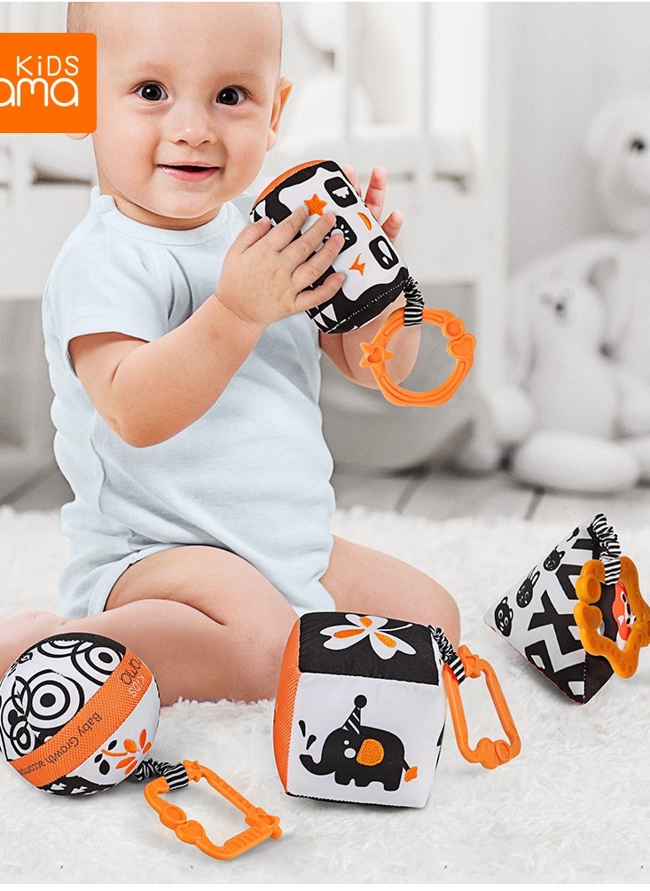 TUMAMA KIDS Black and White hanging rattle set - 4 pieces  - Image 3