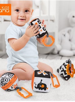 TUMAMA KIDS Black and White hanging rattle set - 4 pieces  - Image 3