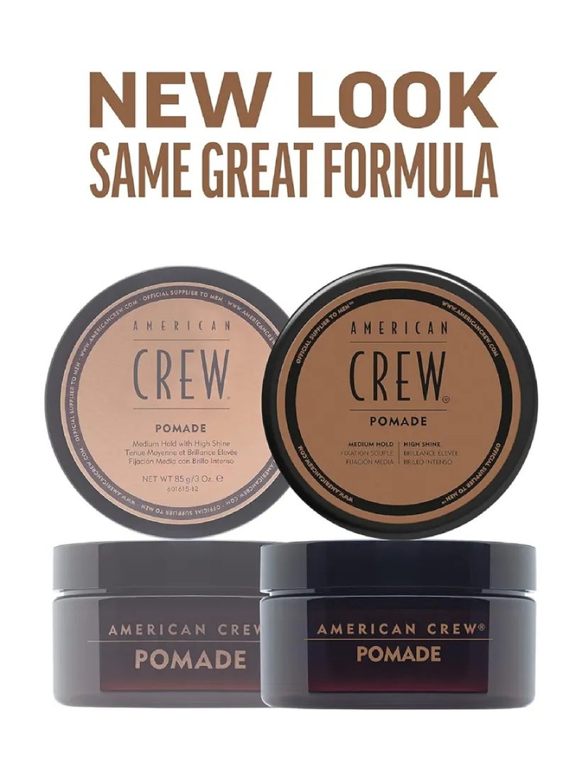 AMERICAN CREW - Hair Styling New Crew Classic Pomade, Medium Hold, High Shine, Perfect For Curly Hair For Styling, 50g - Image 1