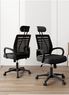 CityRiya-Long Office Chair Desk Chair Ergonomic Home Office Desk Chairs Computer Chair Gaming Chair with Comfortable Armrests Mesh Desk Chairs with Wheels Office Desk Chair Task Chair with Lumbar Support  - Image 3