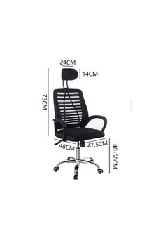 CityRiya-Long Office Chair Desk Chair Ergonomic Home Office Desk Chairs Computer Chair Gaming Chair with Comfortable Armrests Mesh Desk Chairs with Wheels Office Desk Chair Task Chair with Lumbar Support  - Image 4