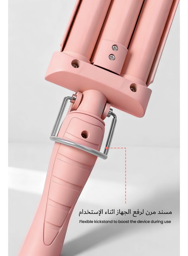 DOSCHER 220°C Ceramic Hair Curler with LED Display – PTC Fast Heating 3 Barrel Curling Iron for Soft Waves - Image 4