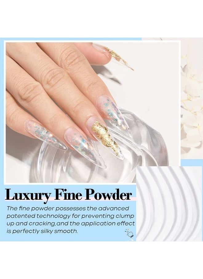 AZUREBEAUTY Dip Powder Clear Color 2Oz/56g, Basic Transparent Acrylic Dipping Powder Crystal French Nail Art Starter Manicure Salon DIY at Home, Odor-Free, Long-Lasting, No Nail Lamp Needed  - Image 3