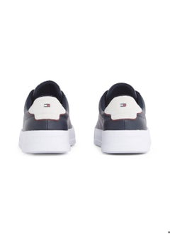 TOMMY HILFIGER Men's Th Court Sneakers - Leather, Blue  - Image 3