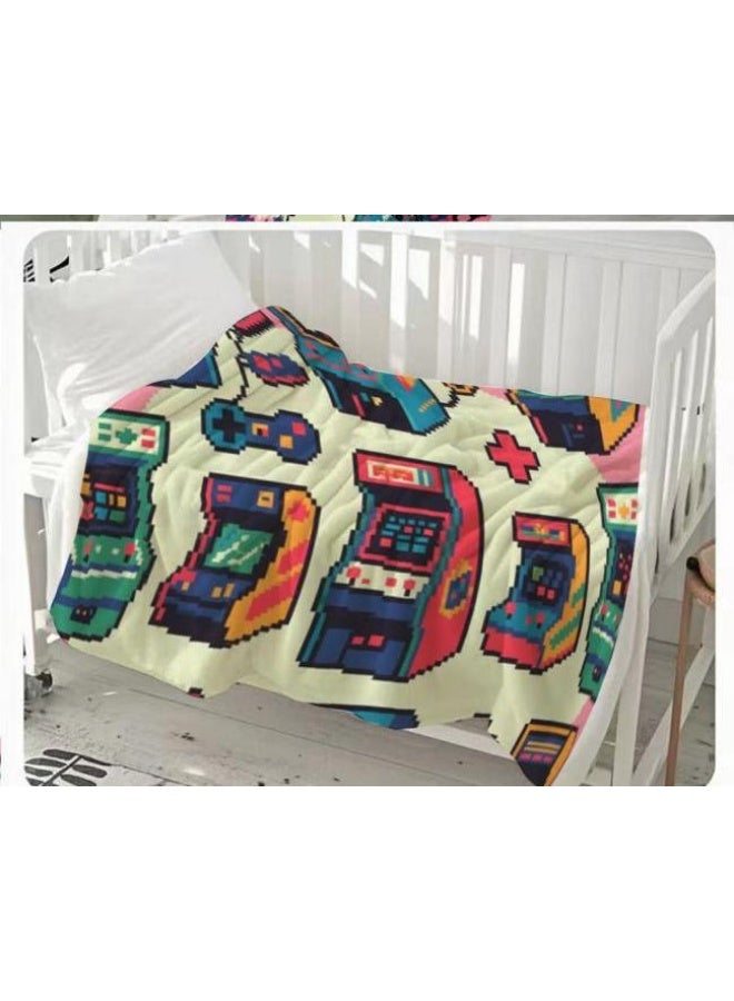 general Baby and children's cartoon flannel thin blanket (warm and comfortable, suitable for sleep, game use) 70cm*100cm - 923 - Image 2