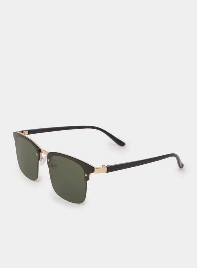 Styli Square Frame Sunglasses with Nose Pads