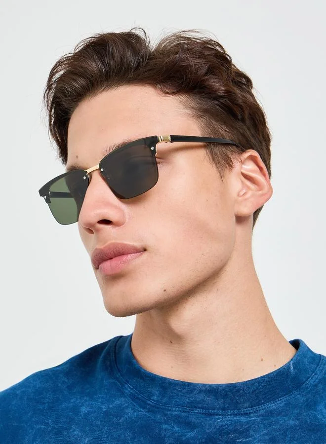 Styli Square Frame Sunglasses with Nose Pads