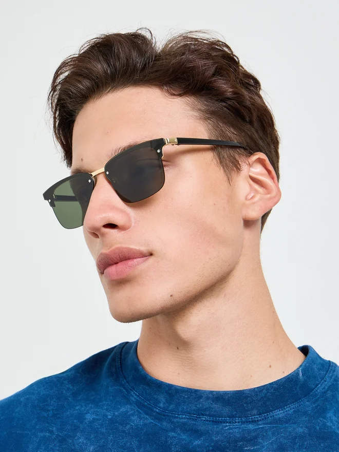 Styli Styli Square Frame Sunglasses with Nose Pads