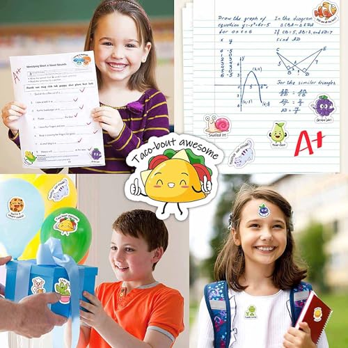 FNGEEN Punny Teacher Prize Stickers for Student, 464pcs Motivational Reward Sticker for Kids Fun, Classroom Must Have Essential for Teacher Elementary, Home School Supplies, Encouraging Incentives Stickers - Image 4