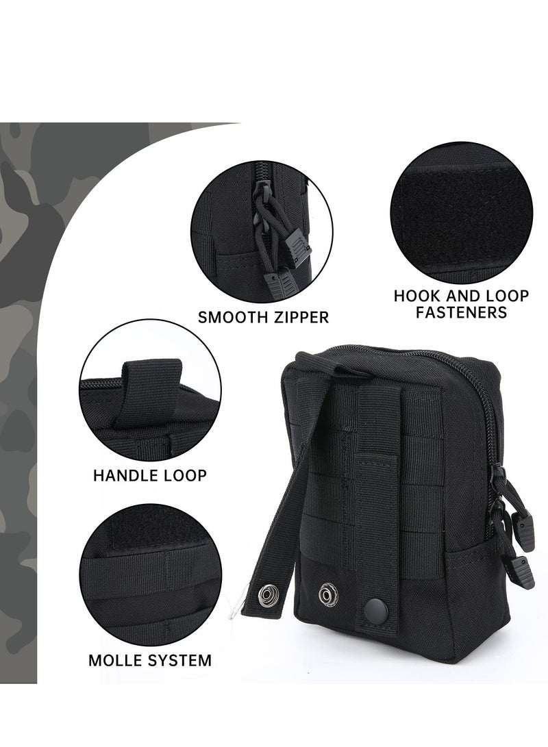 SOLARAE 2pcs Tactical Molle Pouch EDC Utility Gadget Outdoor Men Waist Bag with Phone Belt Clip Holder Holster for Outdoor Hunting Camping Hiking Trekking - Image 2