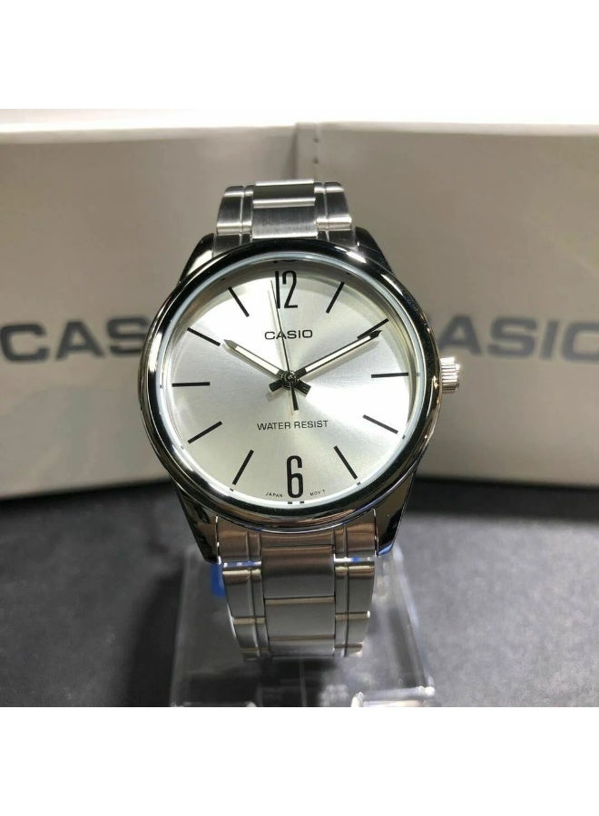 Casio Watch Stainless Steel Triple-fold Clasp Band , MTP-V005D-7BUDF - Image 3