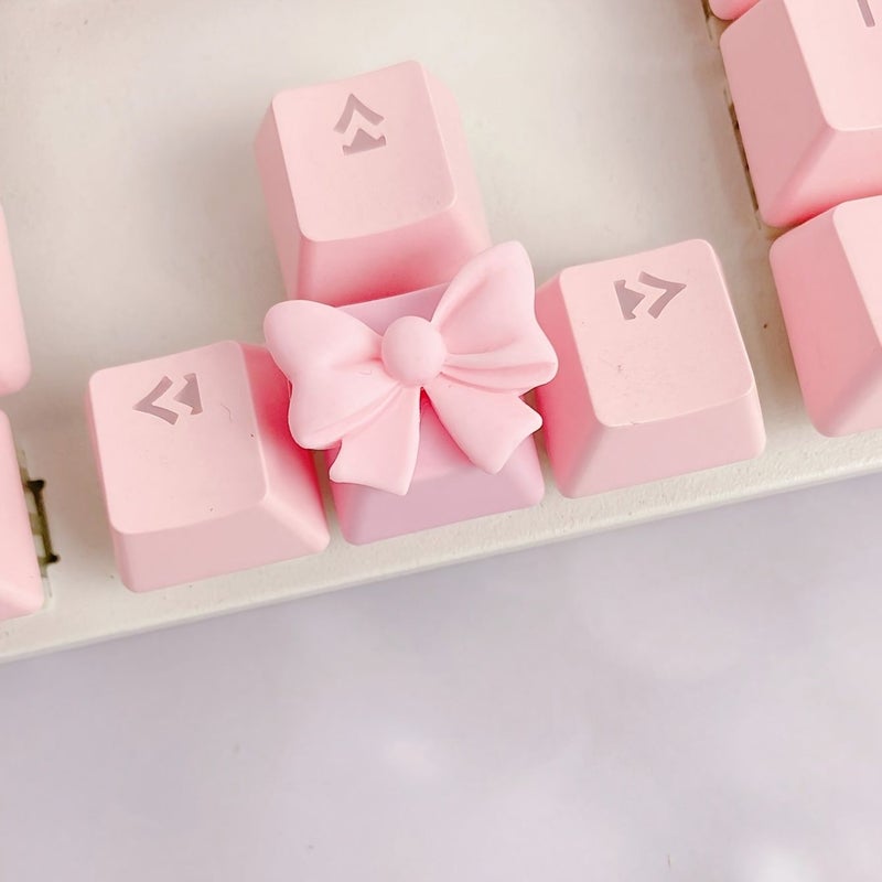 Pink ABS Bow Keycap DIY Compatible Cross Switch Custom Upgrade Keyboard Accessory - Image 4