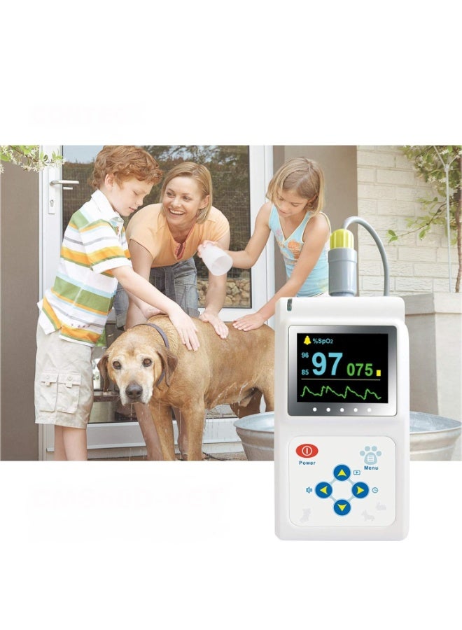 جهاز قياس التأكسج النبضي البيطري المحمول باليد – مراقب نبض وأكسجين للقطط والكلاب مع أداة قياس للسان أو الأذن - Image 5