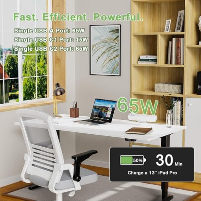 أجهزة الكمبيوتر المحمولة مع 65W USB-C الألومنيوم تخصيص شريط الطاقة سطح المكتب مع 3 بريطانيا Plug 3 USB Ports الحماية المضغوطة 1.8M حماية الكابلات المضادة للكتاب والمنزل - Image 3