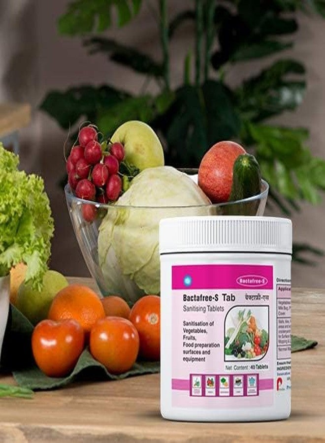 Bactafree Sanitizer tablets for Vegetables, Fruits Disinfectant Tablets - 40 Tablets Pack - Fruits and Vegetables Sanitizing Solution - Image 2