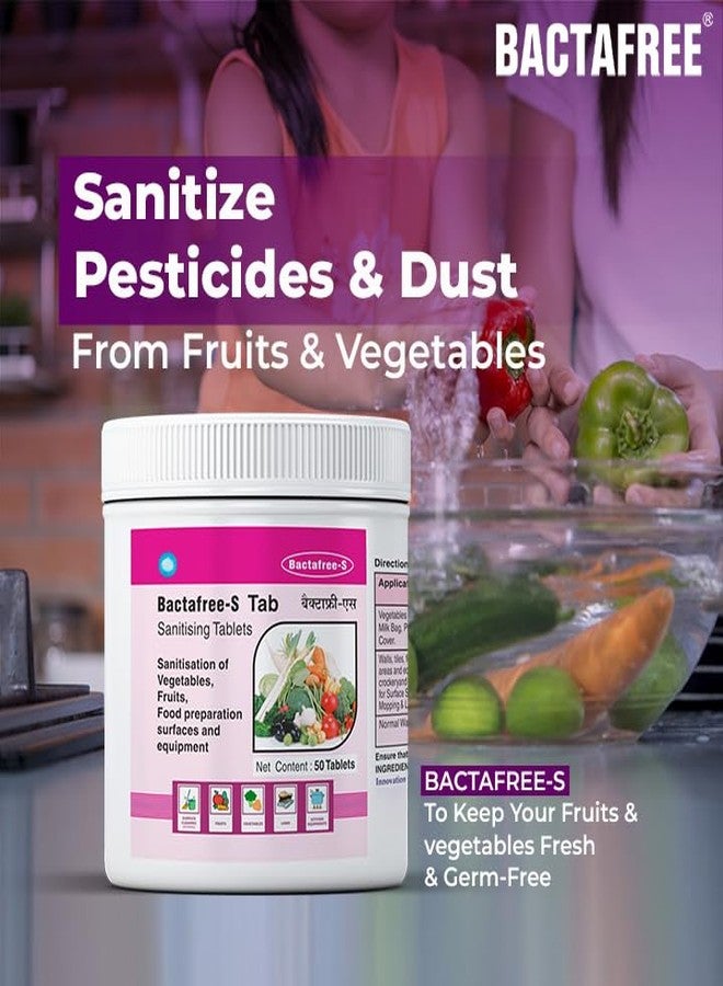Bactafree Sanitizer tablets for Vegetables, Fruits Disinfectant Tablets - 40 Tablets Pack - Fruits and Vegetables Sanitizing Solution - Image 3