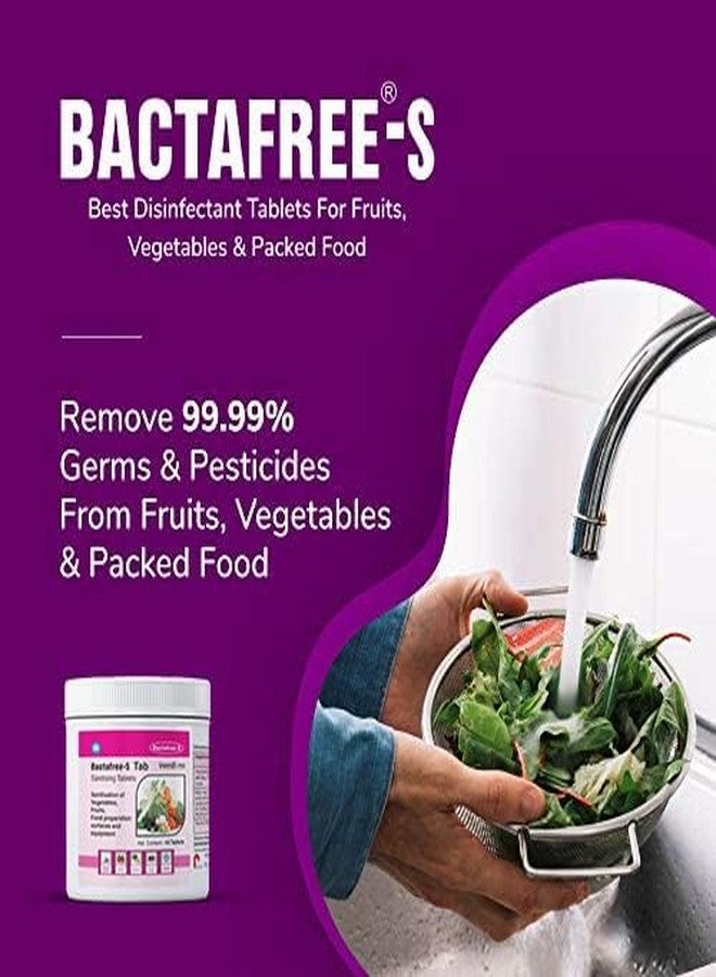 Bactafree Sanitizer tablets for Vegetables, Fruits Disinfectant Tablets - 40 Tablets Pack - Fruits and Vegetables Sanitizing Solution - Image 5