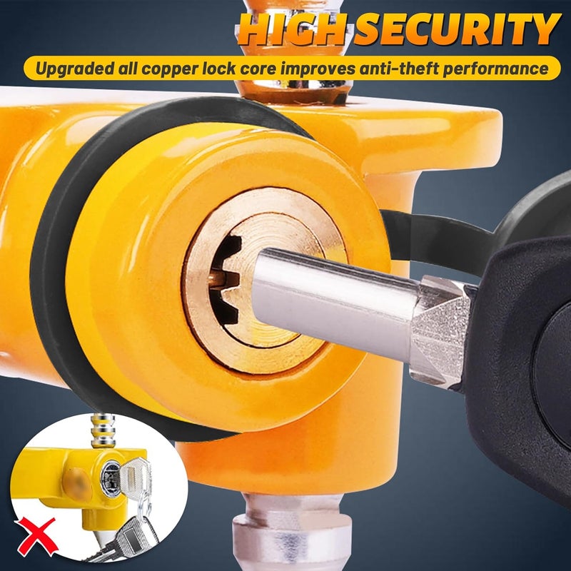 Turnart Trailer Hitch Lock Keyed Alike, Trailer Lock Set, 2 Pack,Hitch Lock, Trailer Coupler Lock, Trailer Tongue Lock, Adjustable, Heavy-Duty Steel, Universal Size Fits 1-7/8", 2", 2-5/16" Couplers - Image 3
