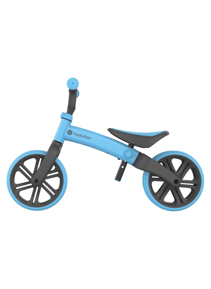 Yvolution Junior Balance Bike, Blue, Multi-Adjustable Handlebar and Seat  - Image 2