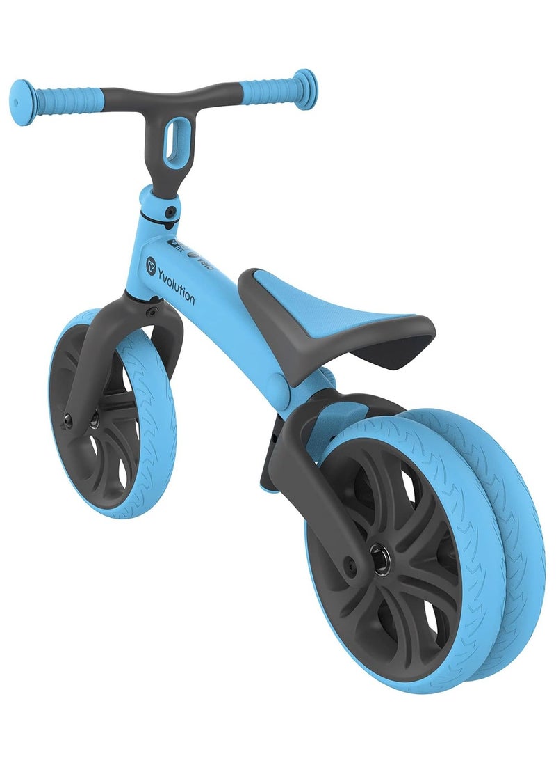 Yvolution Junior Balance Bike, Blue, Multi-Adjustable Handlebar and Seat  - Image 4