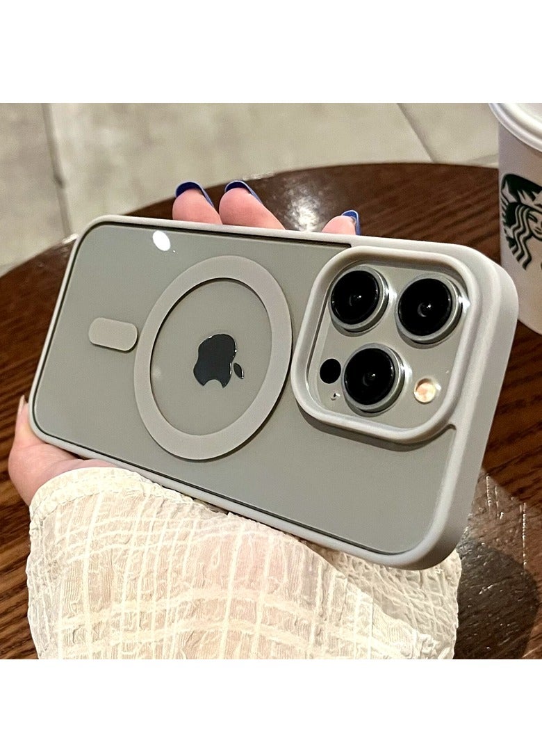 AROAQ Magnetic Clear Phone Case For Iphone,  Wireless Charge Magsafe Transparent Case, Anti-scratch Drop Protection Magnetic Case For Iphone 15 Pro Max, 15 Plus, Pro, ( Black) - Image 3