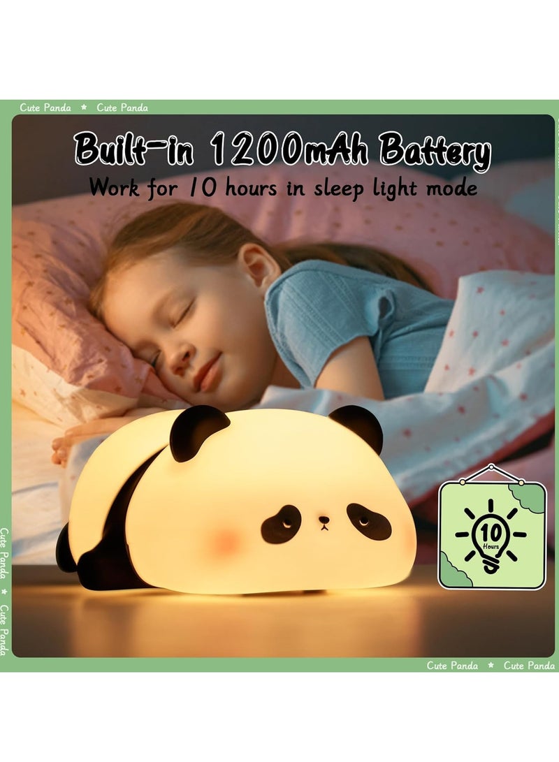 JAJEEK Baby Night Light – Cute Panda Night Light for Kids, 3 Lighting Modes, Dimmable with Timer, Silicone Touch Control Nursing Light, USB Rechargeable Panda Lamp - Image 4