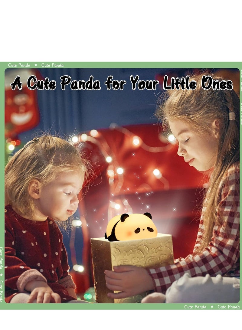 JAJEEK Baby Night Light – Cute Panda Night Light for Kids, 3 Lighting Modes, Dimmable with Timer, Silicone Touch Control Nursing Light, USB Rechargeable Panda Lamp - Image 5