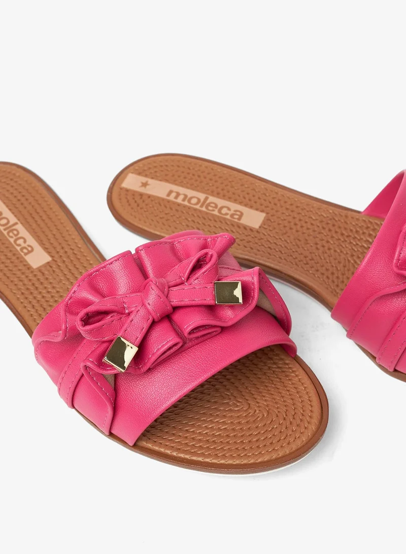Moleca Pink Flat Sandals for Women – Stylish Ladies Flat Sandals & Comfortable Flat Slippers for Women | Best Price UAE