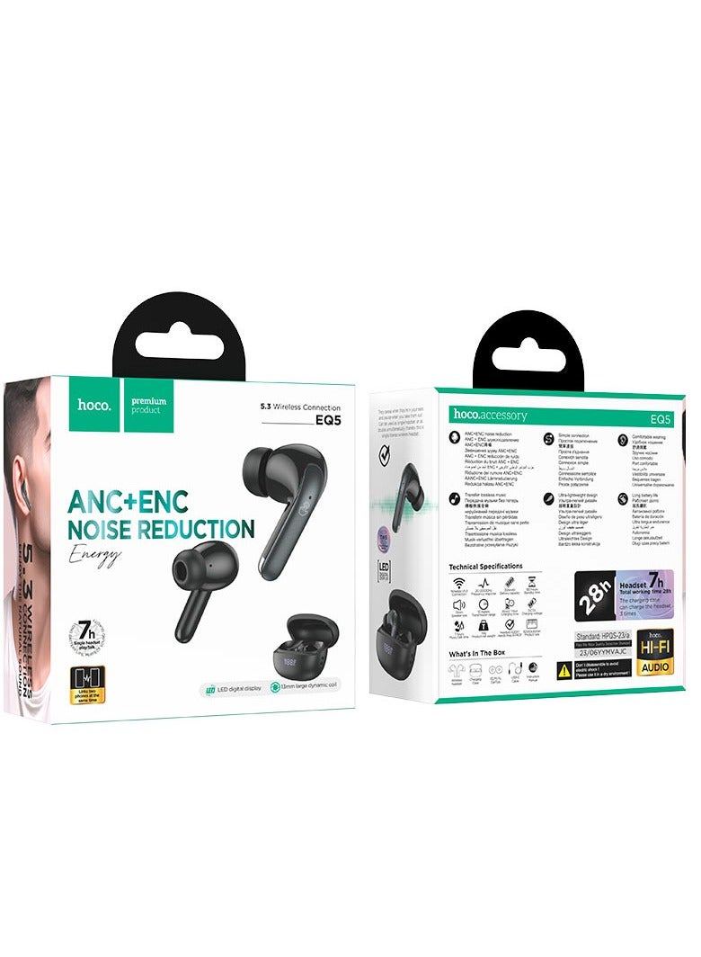 هوكو سماعة هيدفون وايرلس Hoco EQ5 Energy مع تقنية تقليل الضوضاء ANC وENC بلوتوث - Image 1