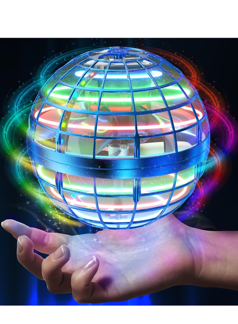 DURKU Flying Ball Toys, Globe Shape Magic Controller Mini Drone Flying Toy, Hand Mini Drone Cosmic Globe, Indoor Outdoor Toys (Blue) - Image 1