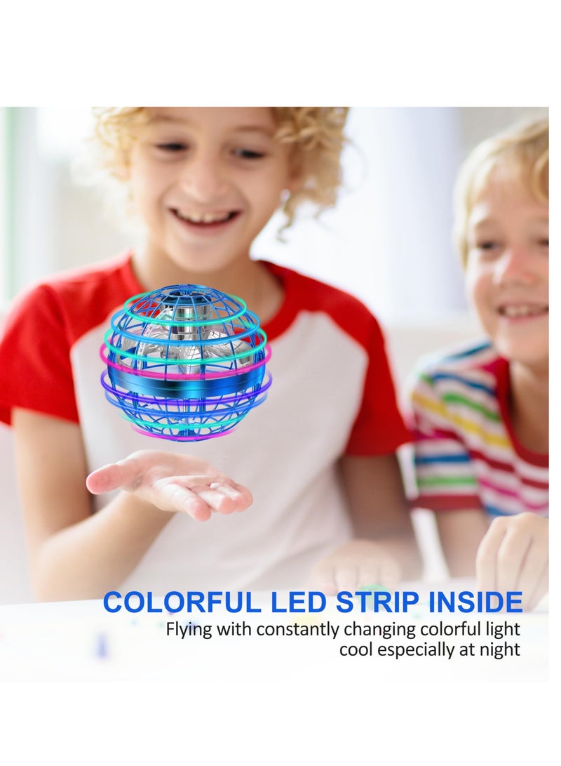 DURKU Flying Ball Toys, Globe Shape Magic Controller Mini Drone Flying Toy, Hand Mini Drone Cosmic Globe, Indoor Outdoor Toys (Blue) - Image 4