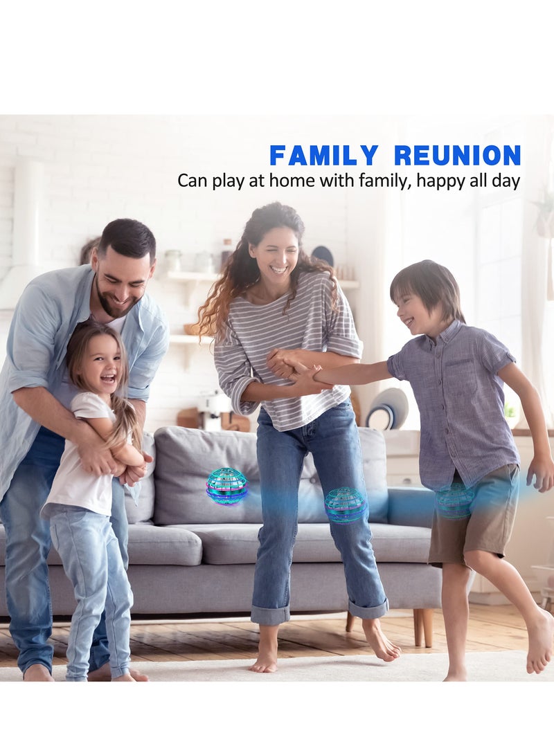 DURKU Flying Ball Toys, Globe Shape Magic Controller Mini Drone Flying Toy, Hand Mini Drone Cosmic Globe, Indoor Outdoor Toys (Blue) - Image 5