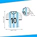 A Pinata 4 U APINATA4U 175 Soccer Jersey Large Pinata White Blue Party Decoration SoccerThemed Birthday Supplies with Stick Blindfold Fun Futbol Sports Ball Hanging Pinata Game - Image 4