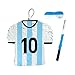 A Pinata 4 U APINATA4U 175 Soccer Jersey Large Pinata White Blue Party Decoration SoccerThemed Birthday Supplies with Stick Blindfold Fun Futbol Sports Ball Hanging Pinata Game - Image 2