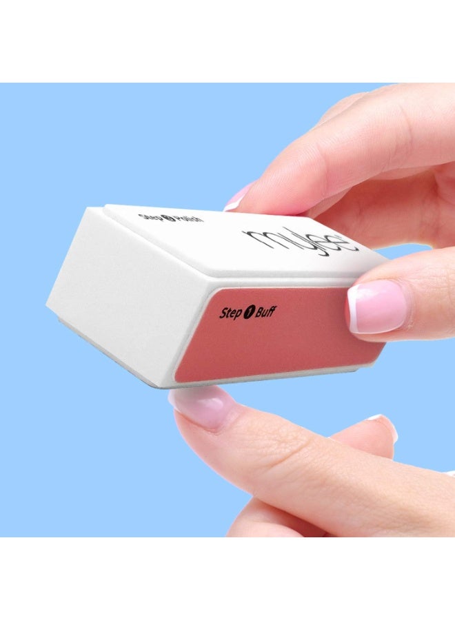 mylee 3 Way Nail Buffer Professional Salon Manicure Treatment Sanding File 3 Sided Grit (320/600/3000) Buffing Block for Easy Gel Polish and Acrylic Prep Shiny Glossy Surface for Natural Nails - Image 4