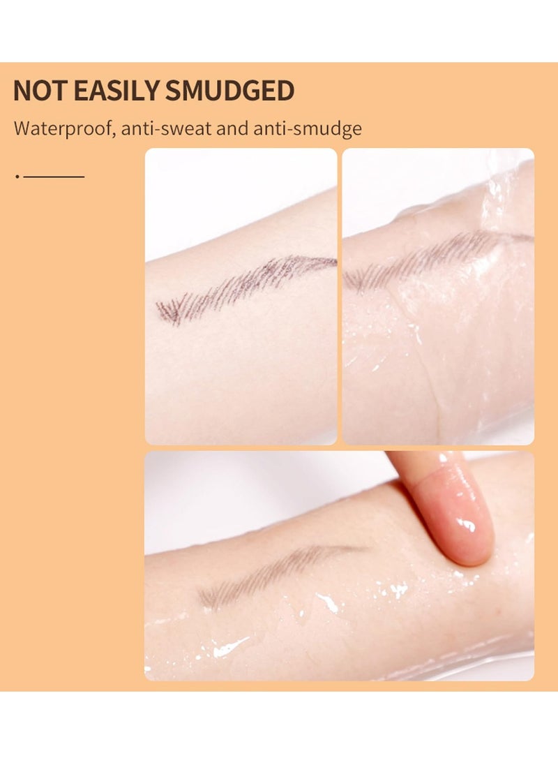 Excefore - Brow Pencil with Hair Like Strokes, 2-in-1 Dual-headed Eyebrow Pen with 4-Prong Micro-Fork-Tip Applicator and Precise Brush-Tip Create Natural-Looking Brows, Stay on All Day (Light Brown) - Image 1