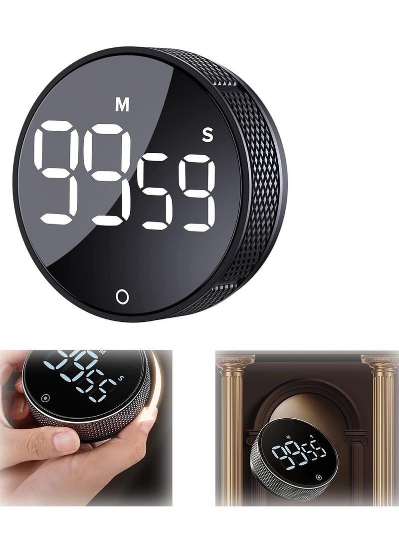 Sweet seven Digital Kitchen Visual Timers Large Magnetic LED Countdown Timers for Classroom Cooking Fitness Baking Studying Teaching Easy for Kids and Seniors （Black）  - Image 1